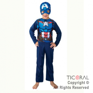 DISFRAZ ECONOMICO CAPITAN AMERICA TALLE 2 x 1